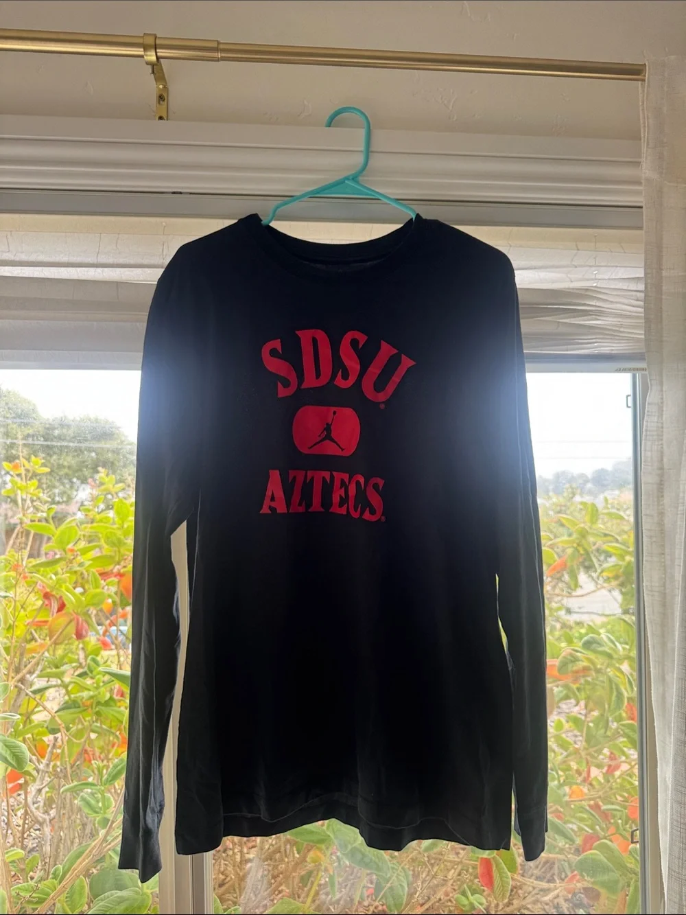 Jordan Brand SDSU Aztecs Black Long-Sleeve Tee